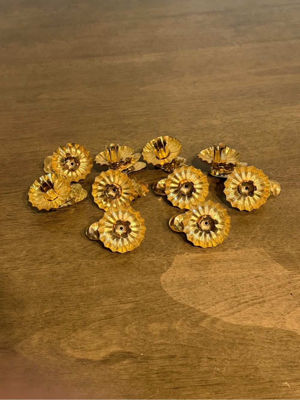 Vintage pinecone Christmas Tree Candle Holder clips, Set Of 10